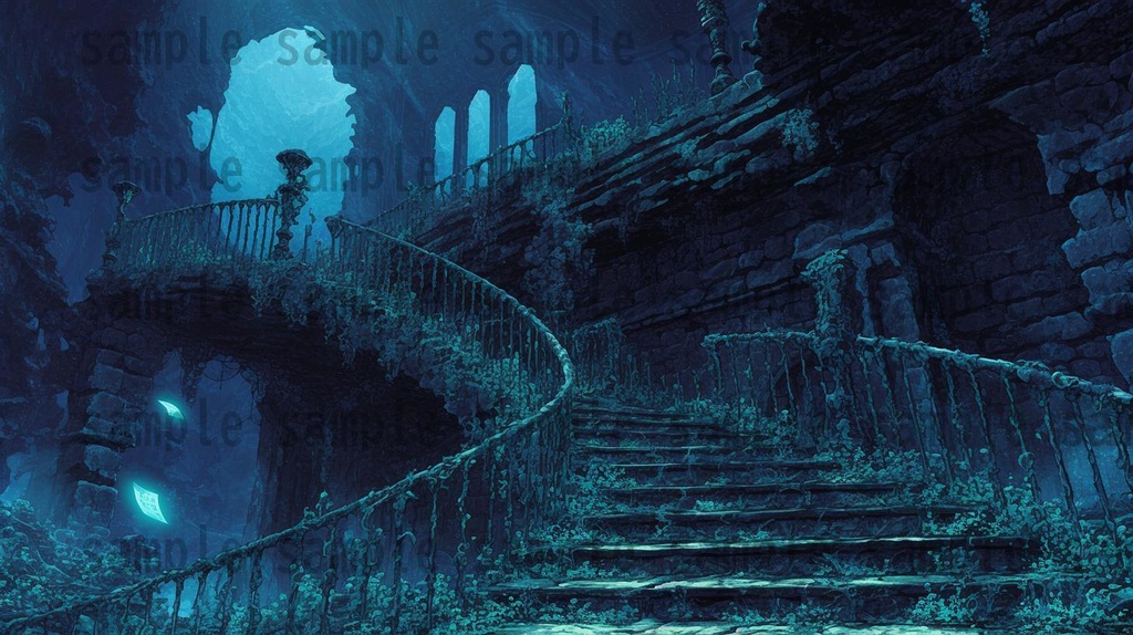 【166枚】死者の都 風景背景イラスト【著作権フリー素材】ダークファンタジー画像