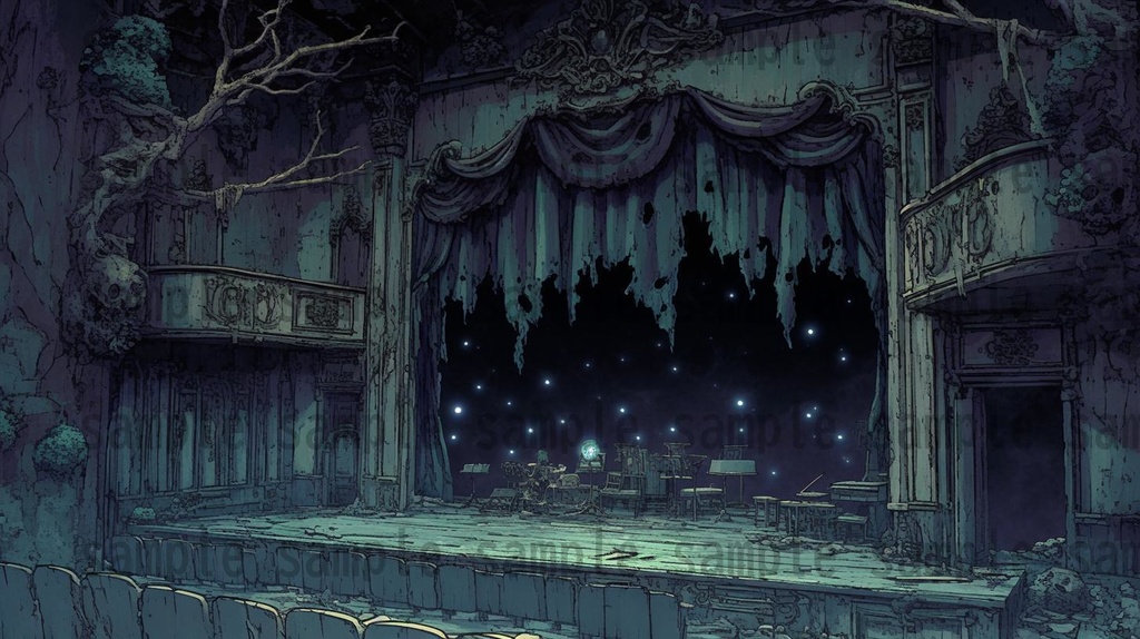 【166枚】死者の都 風景背景イラスト【著作権フリー素材】ダークファンタジー画像