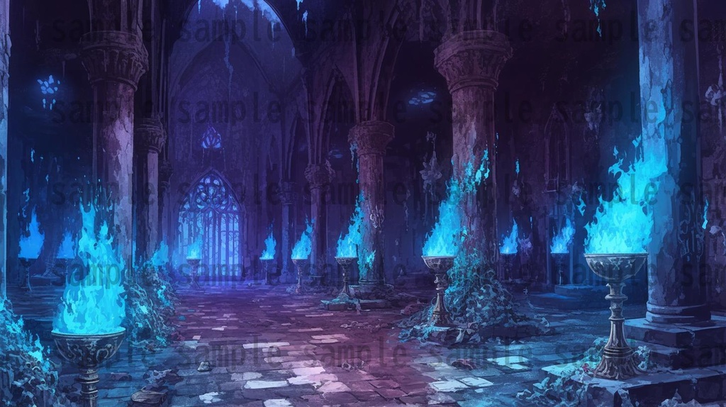 【166枚】死者の都 風景背景イラスト【著作権フリー素材】ダークファンタジー画像