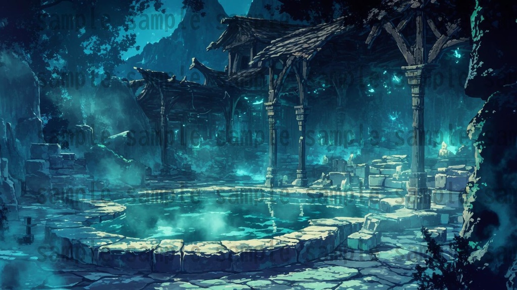 【166枚】死者の都 風景背景イラスト【著作権フリー素材】ダークファンタジー画像