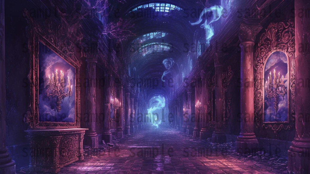 【166枚】死者の都 風景背景イラスト【著作権フリー素材】ダークファンタジー画像