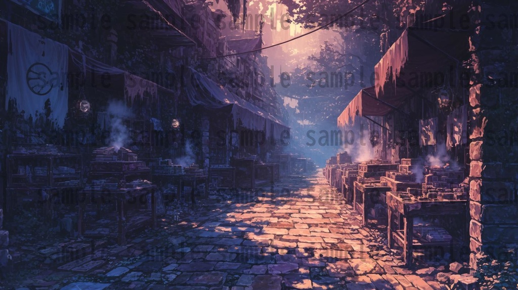 【166枚】死者の都 風景背景イラスト【著作権フリー素材】ダークファンタジー画像