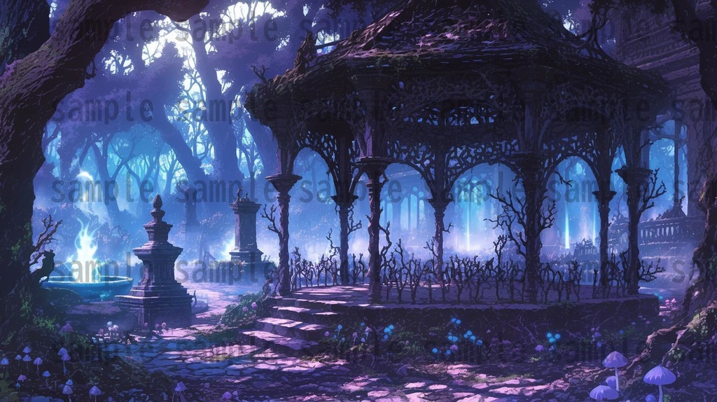 【166枚】死者の都 風景背景イラスト【著作権フリー素材】ダークファンタジー画像