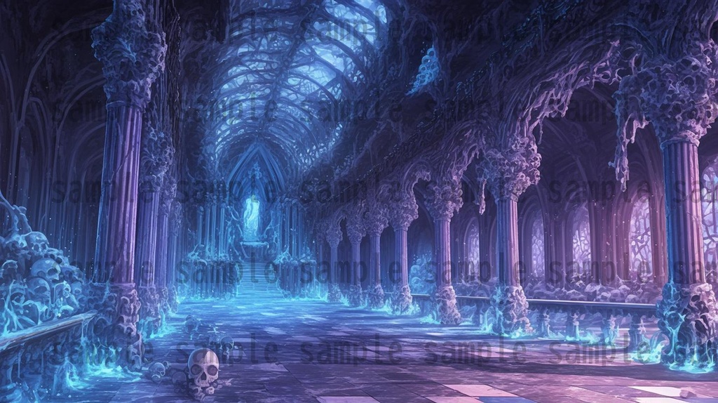 【166枚】死者の都 風景背景イラスト【著作権フリー素材】ダークファンタジー画像