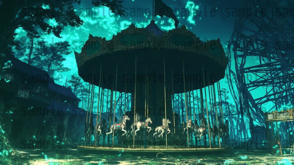 【166枚】死者の都 風景背景イラスト【著作権フリー素材】ダークファンタジー画像