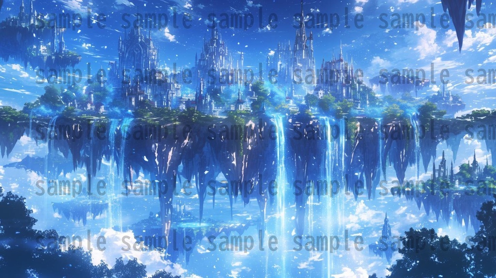 【163枚】天空城 風景背景イラスト【著作権フリー素材】ファンタジーRPG