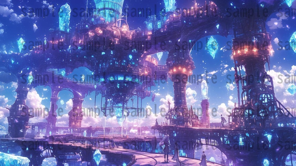 【163枚】天空城 風景背景イラスト【著作権フリー素材】ファンタジーRPG