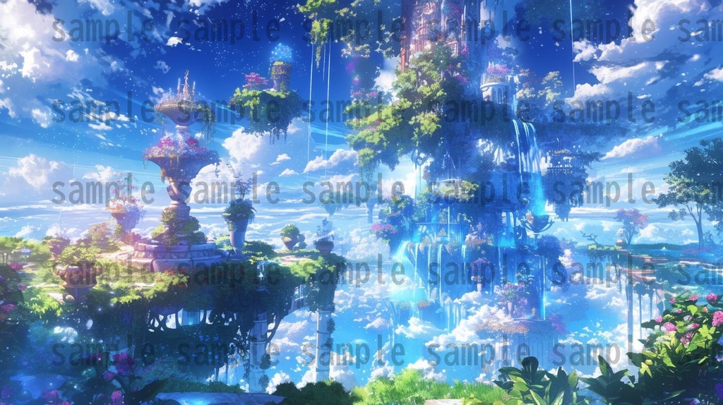 【163枚】天空城 風景背景イラスト【著作権フリー素材】ファンタジーRPG