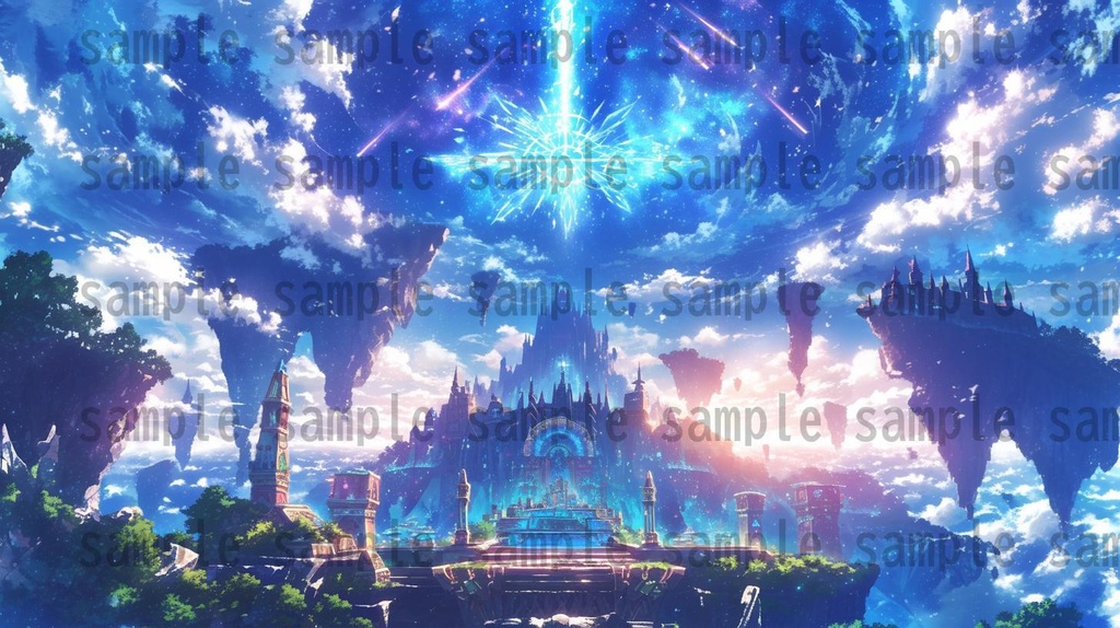 【163枚】天空城 風景背景イラスト【著作権フリー素材】ファンタジーRPG