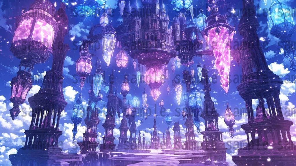 【163枚】天空城 風景背景イラスト【著作権フリー素材】ファンタジーRPG