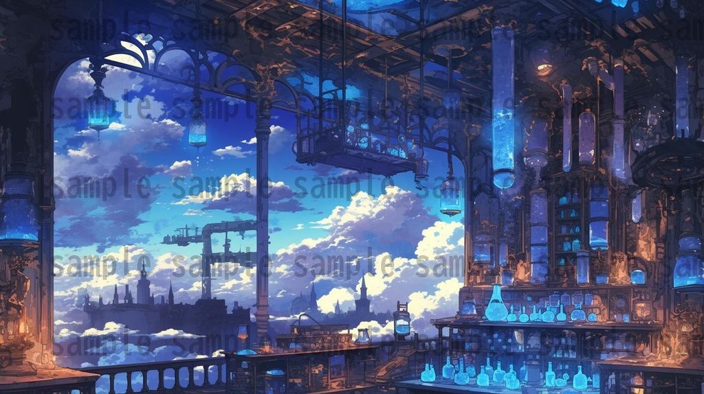 【163枚】天空城 風景背景イラスト【著作権フリー素材】ファンタジーRPG