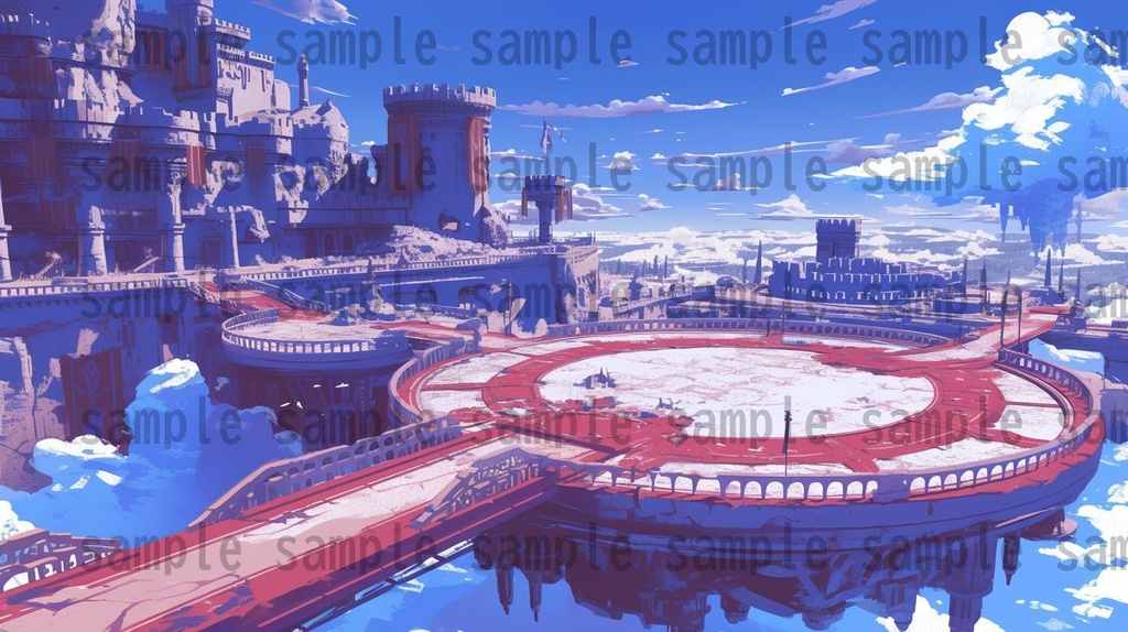 【163枚】天空城 風景背景イラスト【著作権フリー素材】ファンタジーRPG