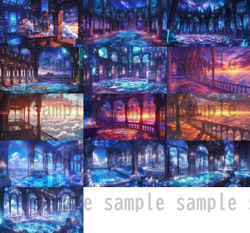 【163枚】天空城 風景背景イラスト【著作権フリー素材】ファンタジーRPG