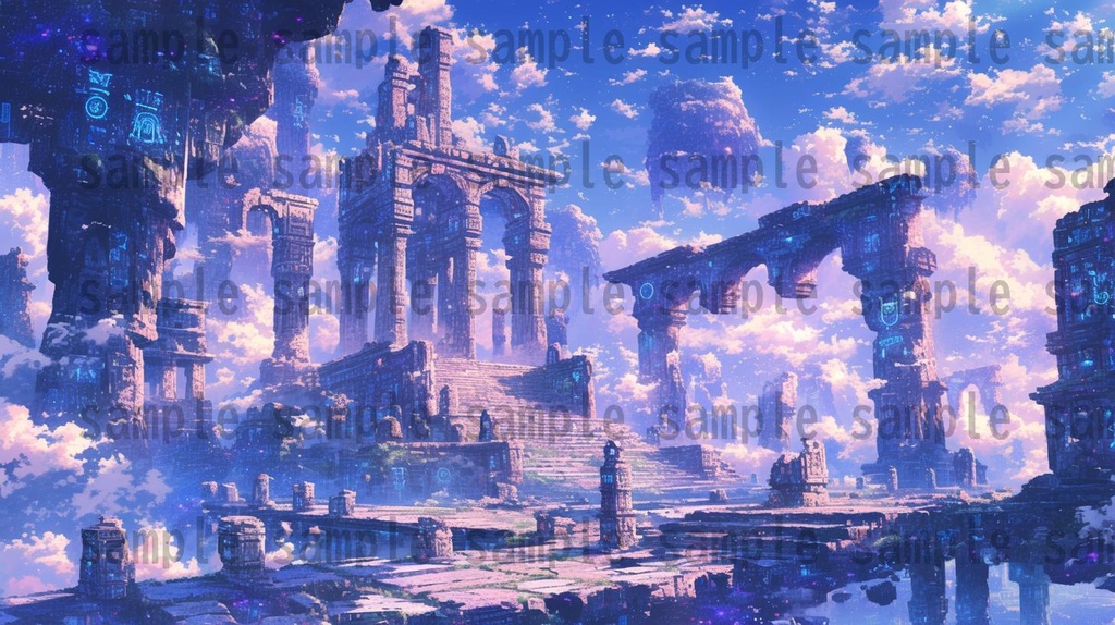 【163枚】天空城 風景背景イラスト【著作権フリー素材】ファンタジーRPG