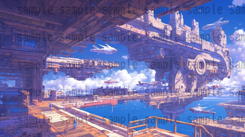 【163枚】天空城 風景背景イラスト【著作権フリー素材】ファンタジーRPG