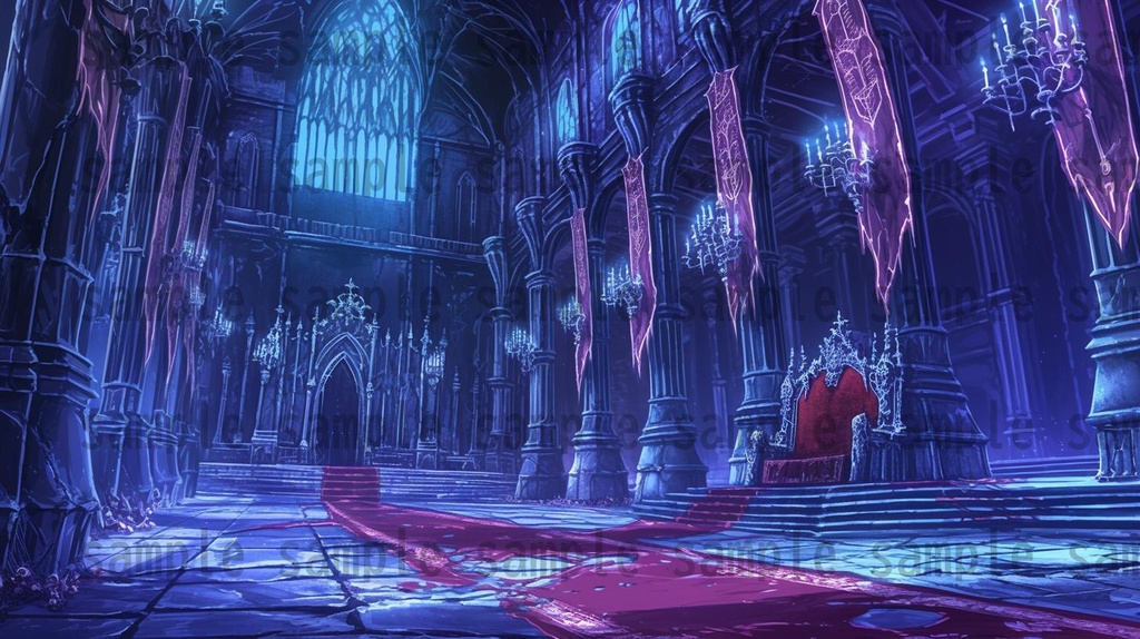 【164枚】不死城 風景背景イラスト【著作権フリー素材】ダークファンタジー・ホラー画像