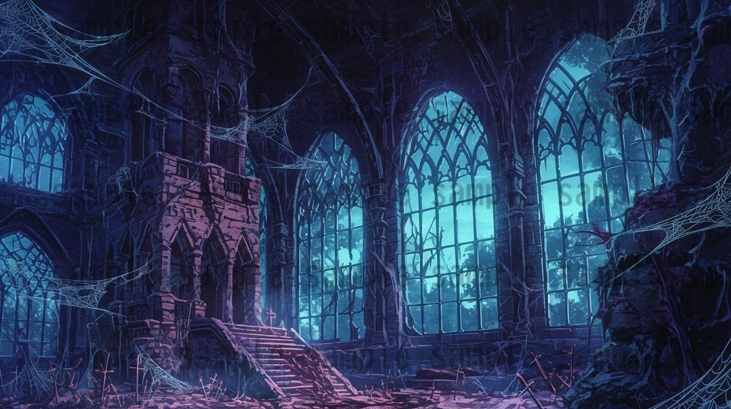 【164枚】不死城 風景背景イラスト【著作権フリー素材】ダークファンタジー・ホラー画像