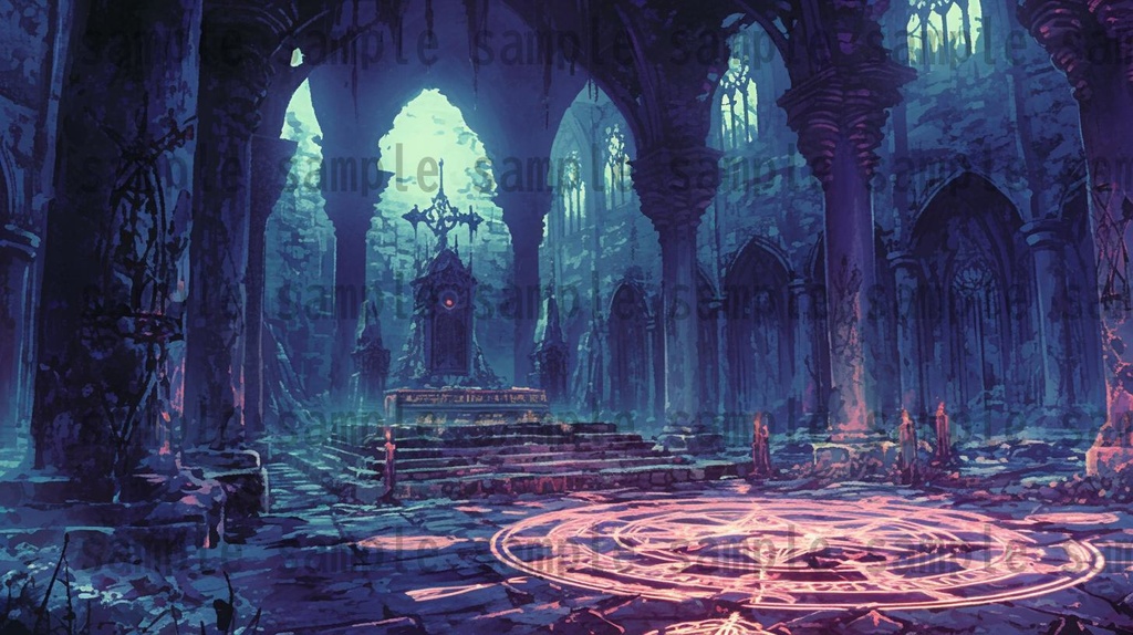 【164枚】不死城 風景背景イラスト【著作権フリー素材】ダークファンタジー・ホラー画像