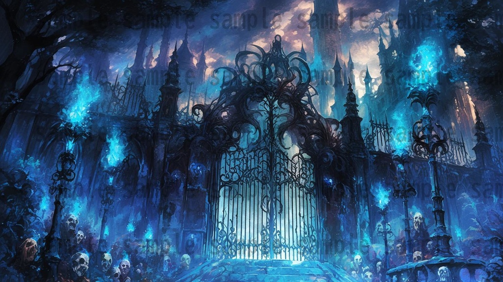 【164枚】不死城 風景背景イラスト【著作権フリー素材】ダークファンタジー・ホラー画像