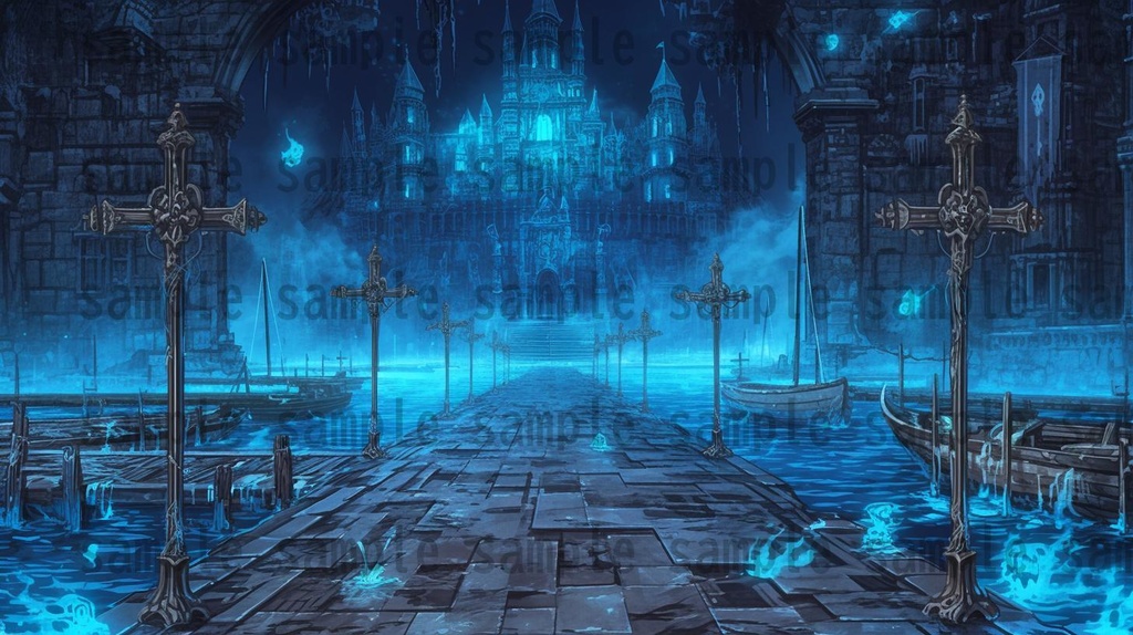 【164枚】不死城 風景背景イラスト【著作権フリー素材】ダークファンタジー・ホラー画像