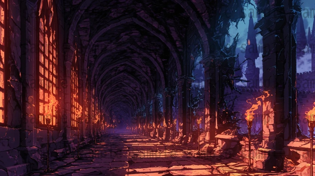 【164枚】不死城 風景背景イラスト【著作権フリー素材】ダークファンタジー・ホラー画像