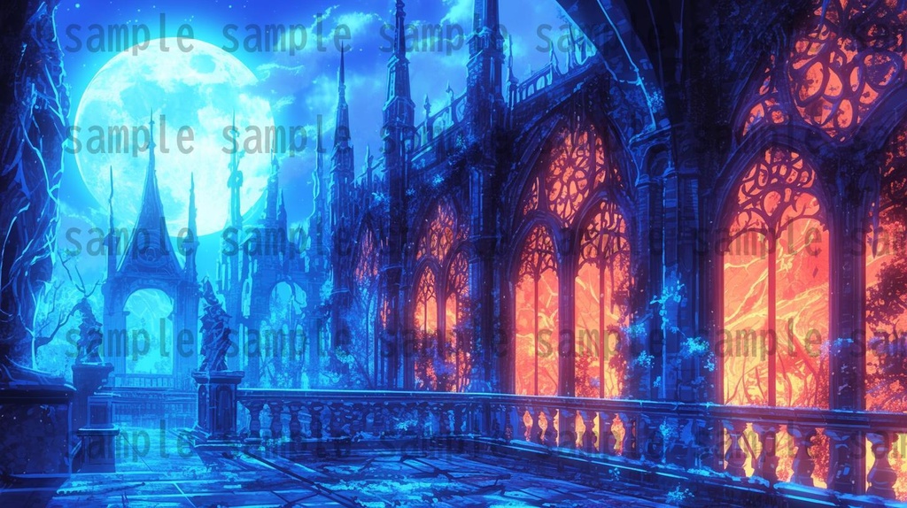 【164枚】不死城 風景背景イラスト【著作権フリー素材】ダークファンタジー・ホラー画像