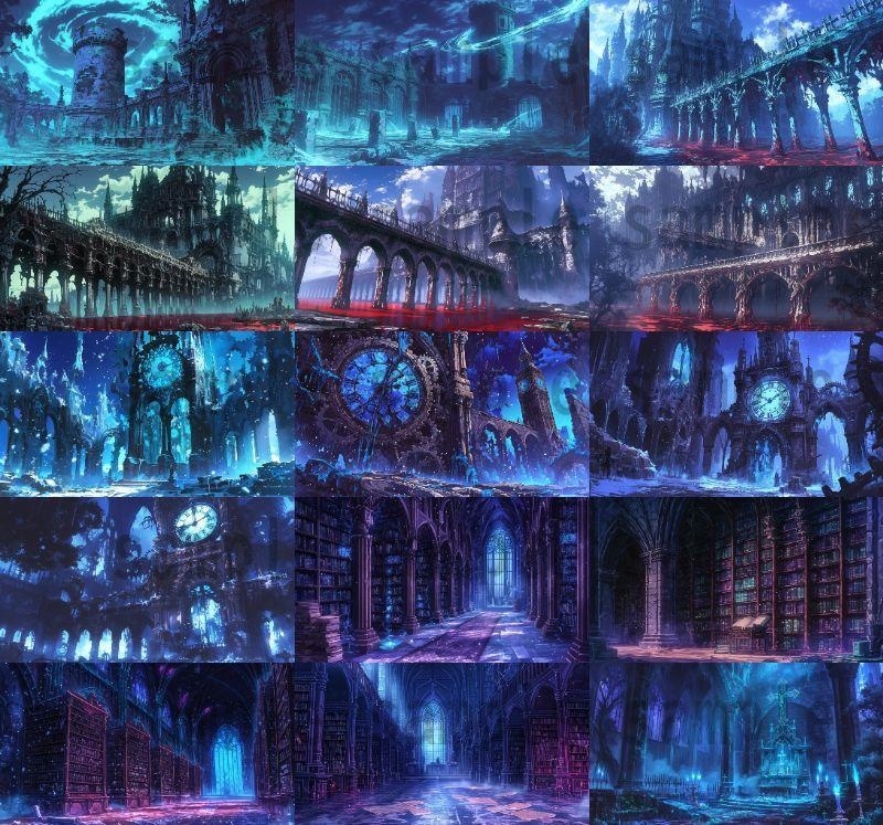 【164枚】不死城 風景背景イラスト【著作権フリー素材】ダークファンタジー・ホラー画像