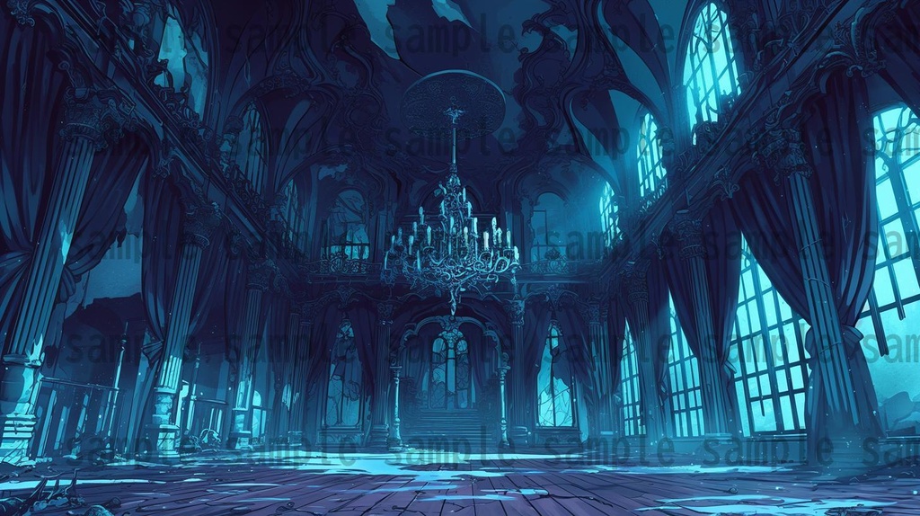 【164枚】不死城 風景背景イラスト【著作権フリー素材】ダークファンタジー・ホラー画像