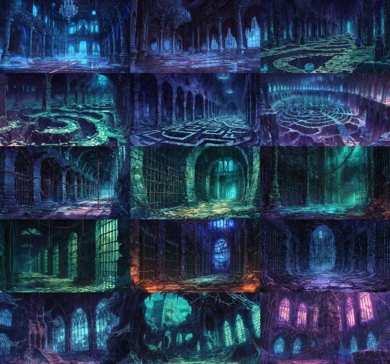 【164枚】不死城 風景背景イラスト【著作権フリー素材】ダークファンタジー・ホラー画像