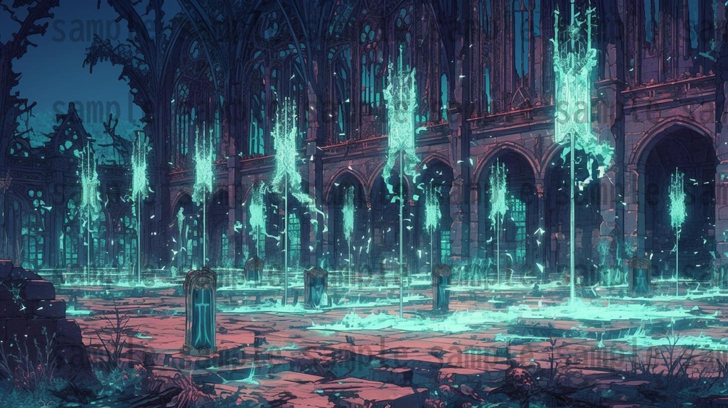 【164枚】不死城 風景背景イラスト【著作権フリー素材】ダークファンタジー・ホラー画像