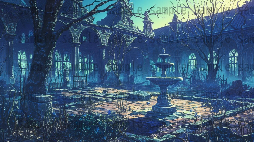 【164枚】不死城 風景背景イラスト【著作権フリー素材】ダークファンタジー・ホラー画像