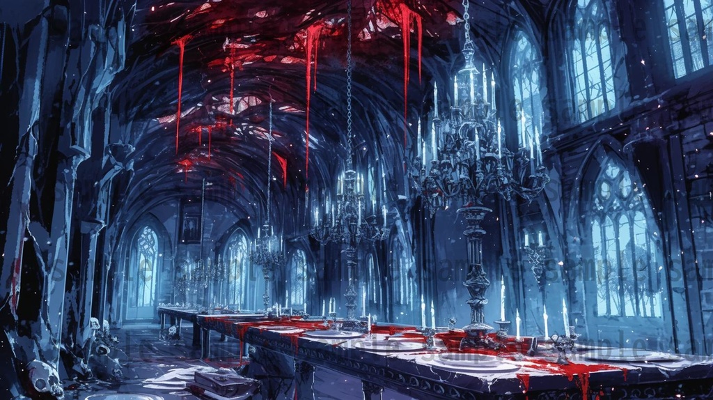 【164枚】不死城 風景背景イラスト【著作権フリー素材】ダークファンタジー・ホラー画像