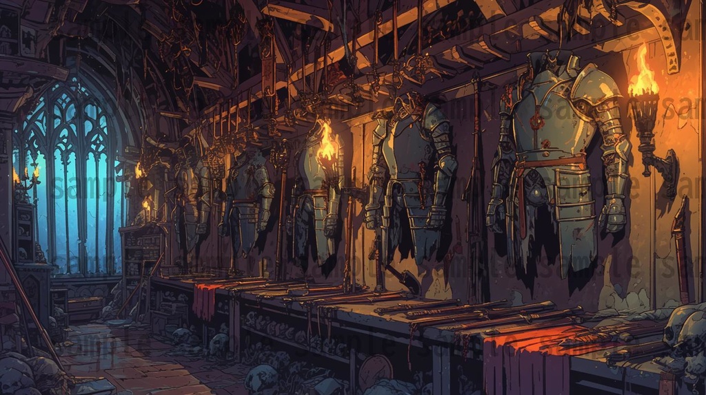 【164枚】不死城 風景背景イラスト【著作権フリー素材】ダークファンタジー・ホラー画像