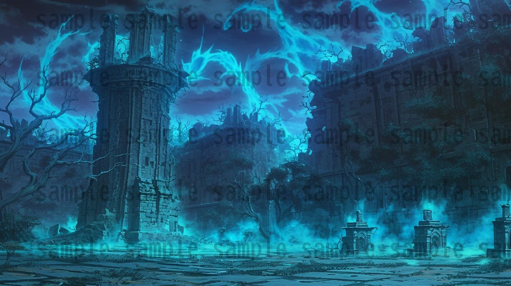 【164枚】不死城 風景背景イラスト【著作権フリー素材】ダークファンタジー・ホラー画像