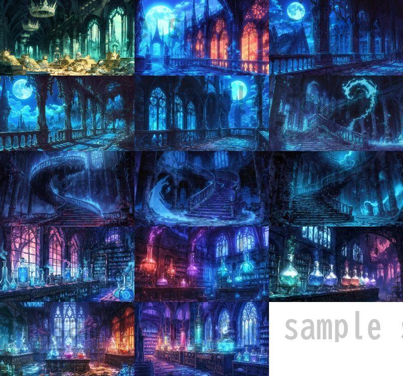 【164枚】不死城 風景背景イラスト【著作権フリー素材】ダークファンタジー・ホラー画像