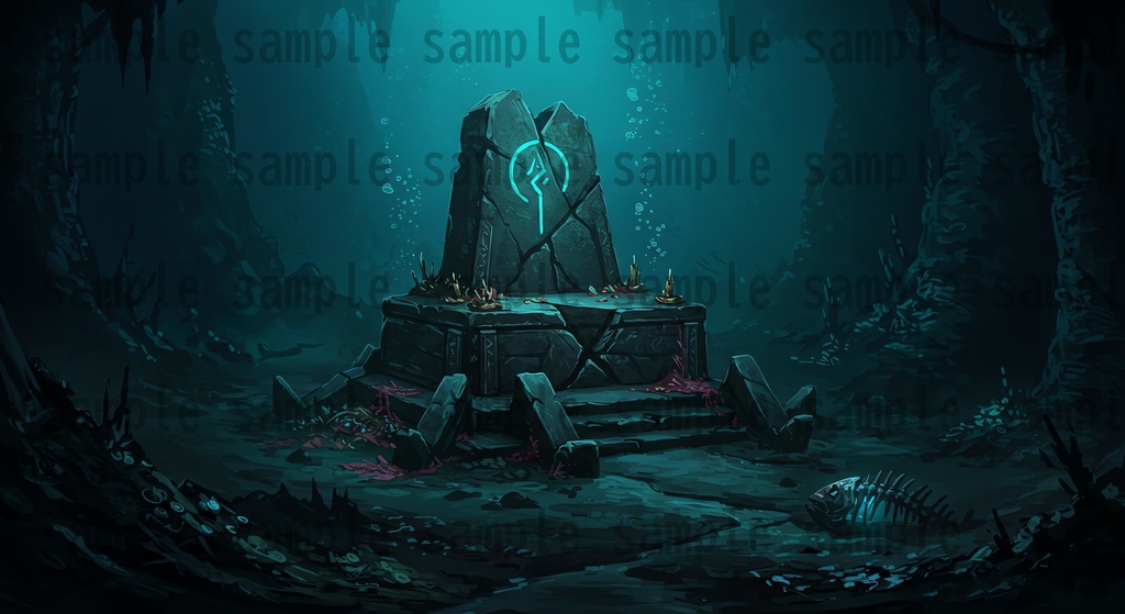 【22枚】海中都市 ファンタジー背景イラスト【著作権フリー素材】ファンタジーRPG画像