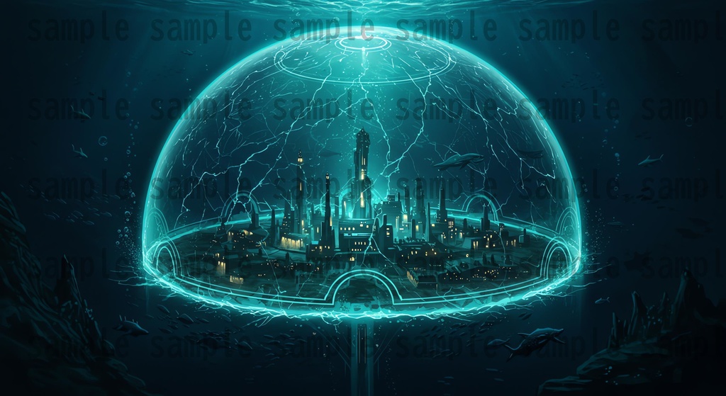 【22枚】海中都市 ファンタジー背景イラスト【著作権フリー素材】ファンタジーRPG画像