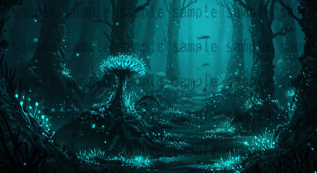 【22枚】海中都市 ファンタジー背景イラスト【著作権フリー素材】ファンタジーRPG画像