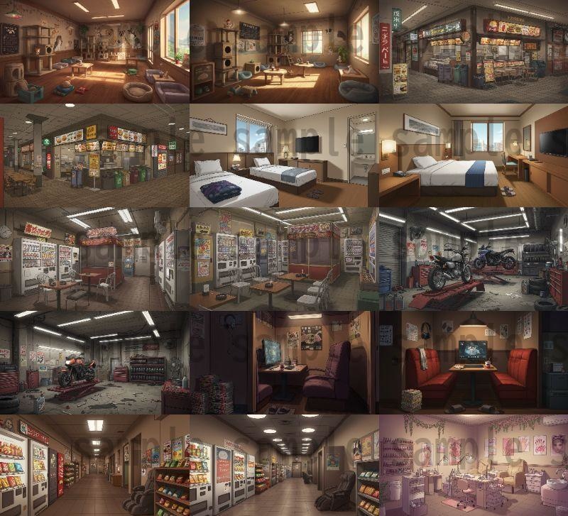 【179枚】現代の室内背景イラスト 90種類【著作権フリー素材】TRPG/ノベルゲーム/背景画像