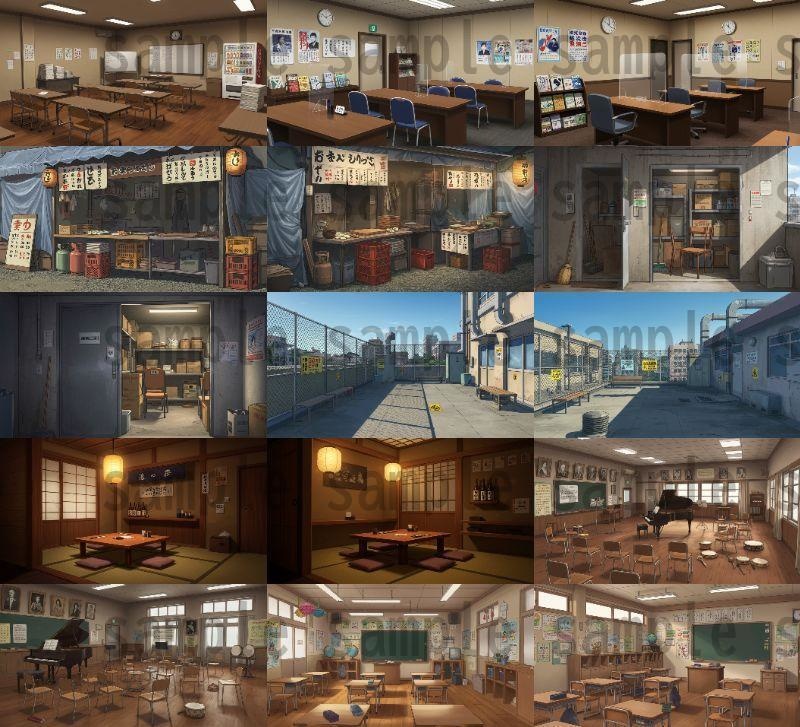 【179枚】現代の室内背景イラスト 90種類【著作権フリー素材】TRPG/ノベルゲーム/背景画像