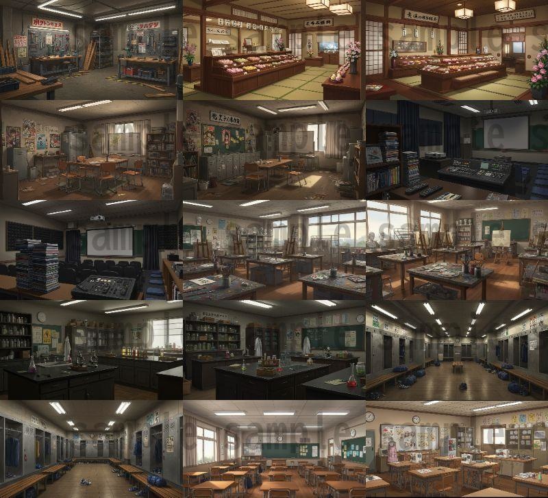 【179枚】現代の室内背景イラスト 90種類【著作権フリー素材】TRPG/ノベルゲーム/背景画像