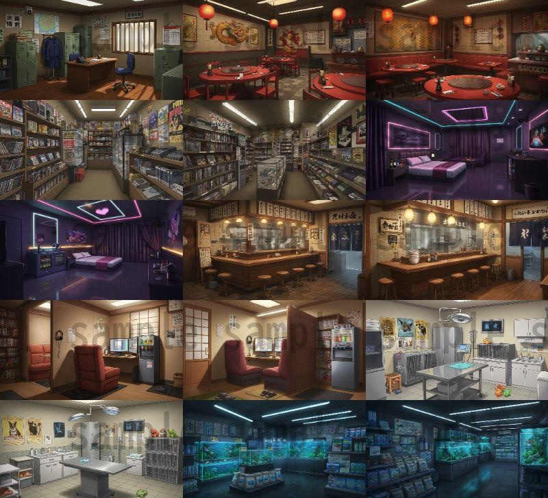 【179枚】現代の室内背景イラスト 90種類【著作権フリー素材】TRPG/ノベルゲーム/背景画像
