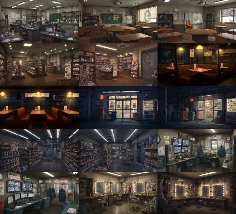 【179枚】現代の室内背景イラスト 90種類【著作権フリー素材】TRPG/ノベルゲーム/背景画像