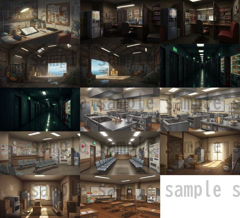 【179枚】現代の室内背景イラスト 90種類【著作権フリー素材】TRPG/ノベルゲーム/背景画像