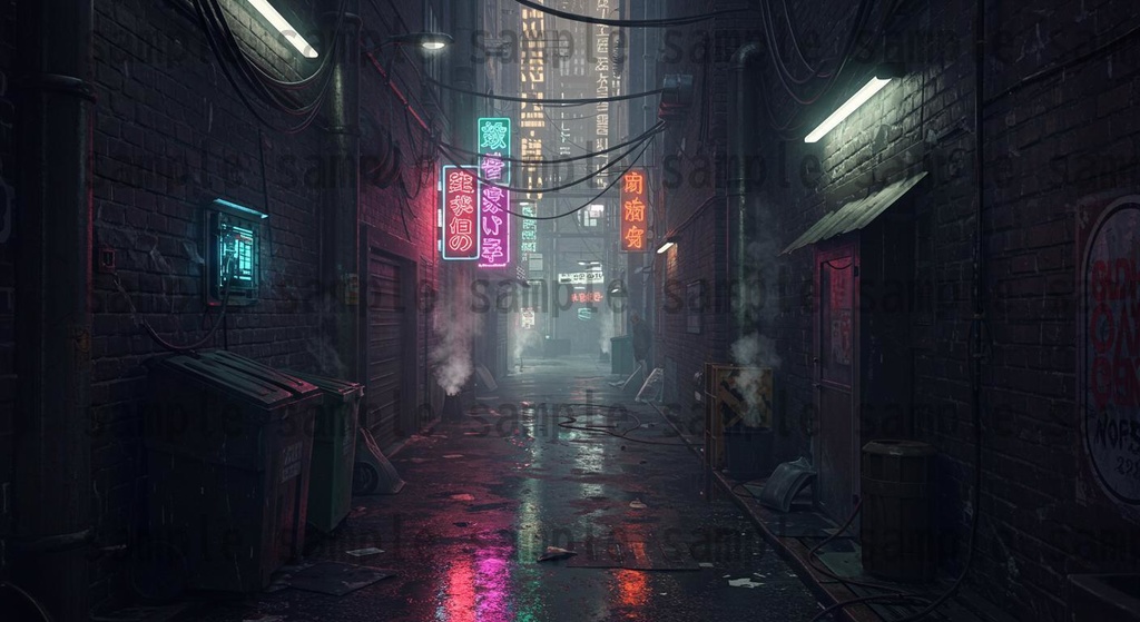 【36種類】サイバーパンク・ディストピア 背景・風景素材【著作権フリー素材】