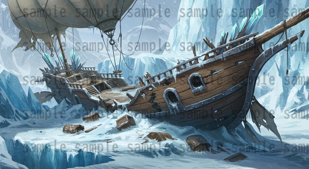 【67種類】極寒地帯 ファンタジー背景イラスト【著作権フリー素材】風景画像