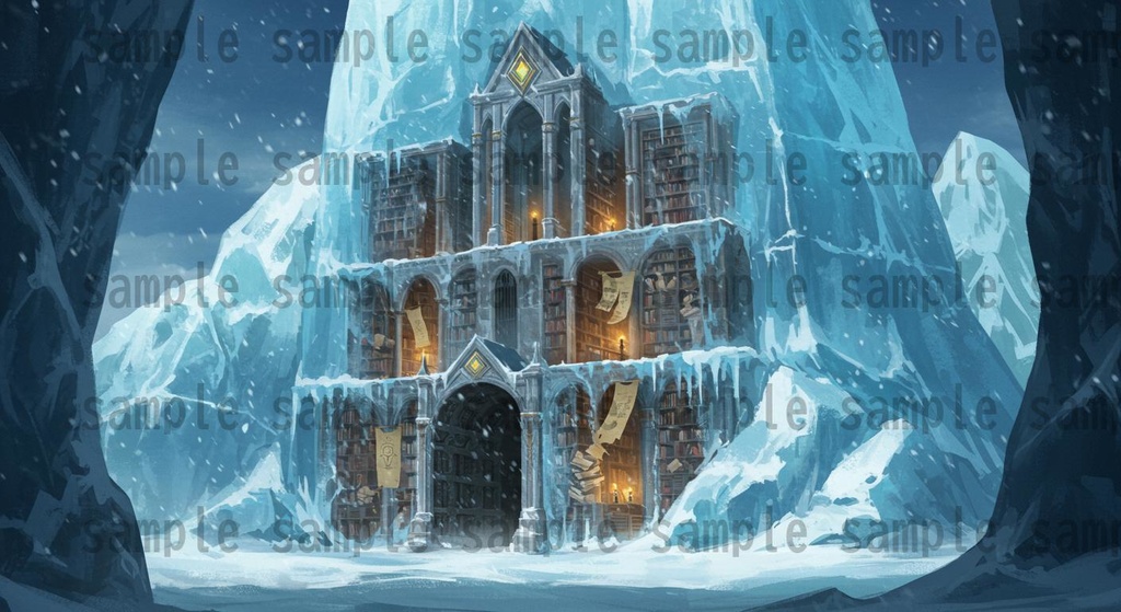 【67種類】極寒地帯 ファンタジー背景イラスト【著作権フリー素材】風景画像