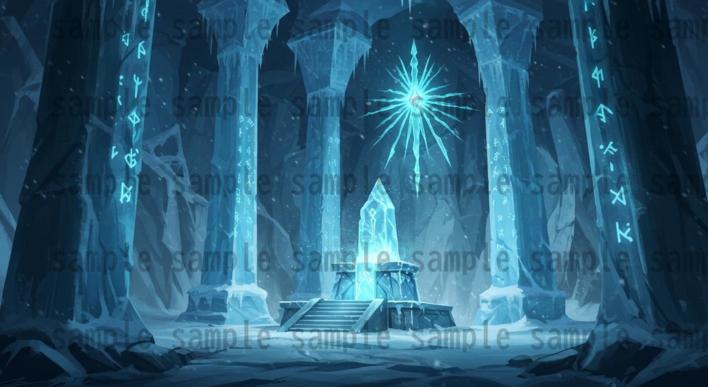 【67種類】極寒地帯 ファンタジー背景イラスト【著作権フリー素材】風景画像