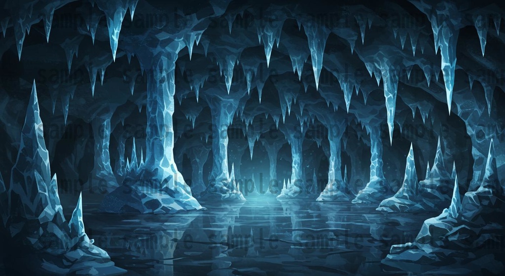 【67種類】極寒地帯 ファンタジー背景イラスト【著作権フリー素材】風景画像