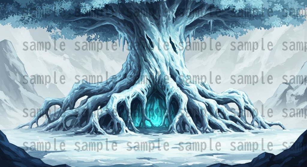 【67種類】極寒地帯 ファンタジー背景イラスト【著作権フリー素材】風景画像